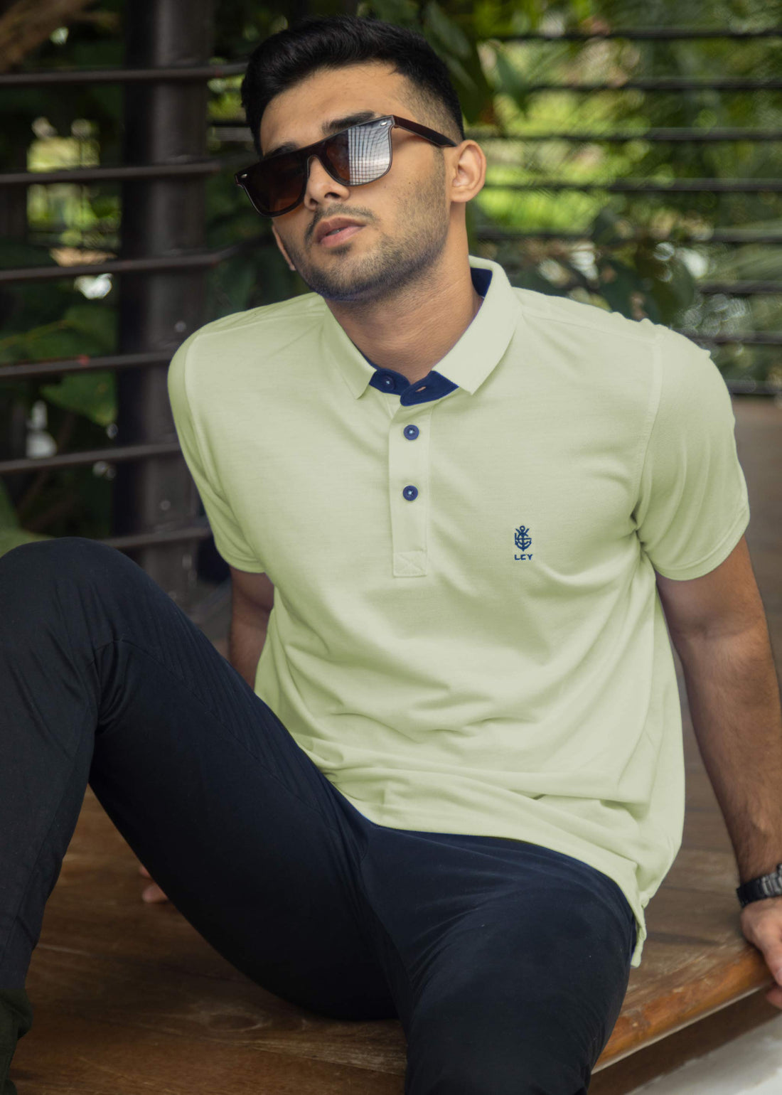 LCY | CONTRAST NAVY BASIC POLO LCY