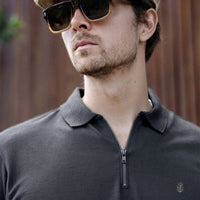 LCY | JAQUARD COLLAR ZIPPER POLO LCY