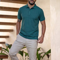 LCY | TEXTURED WAFFLE POLO LCY