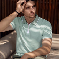 LCY | CONTRAST ZIPPER POLO LCY
