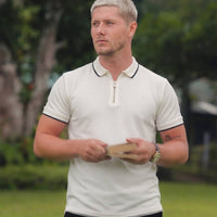 LCY | CONTRAST TIPPING COLLAR ZIPPER POLO LCY