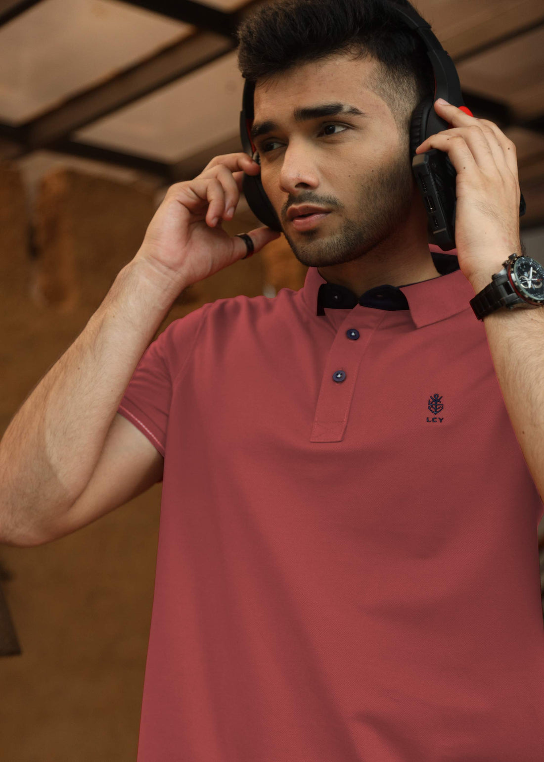 LCY | CONTRAST NAVY BASIC POLO LCY