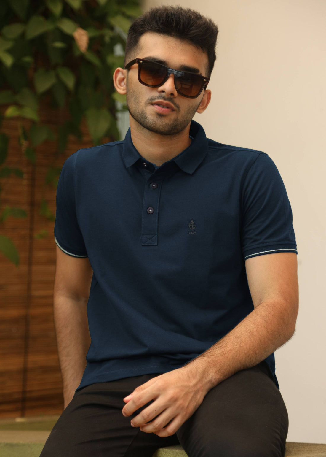 LCY | CONTRAST NAVY BASIC POLO LCY