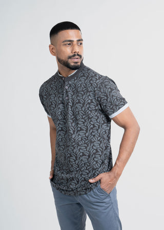 LCY | Mandarin Collar AOP