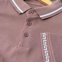 LCY | WAFFLE KNIT CONTRAST TIPPING POLO LCY