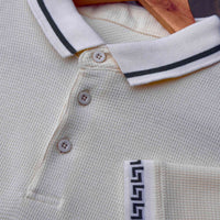 LCY | WAFFLE KNIT CONTRAST TIPPING POLO LCY