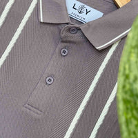 LCY | CONTRAST DUAL VERTICAL STRIPE TAILOR POLO LCY