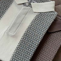 LCY | GEOMETRIC KNIT PATTERN POLO LCY