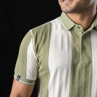 LCY | DUAL TONE STRUCTURED VERTICAL STRIPE POLO LCY