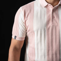 LCY | DUAL TONE STRUCTURED VERTICAL STRIPE POLO LCY