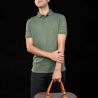 LCY | STRIPED RIB SLEEVED POLO LCY
