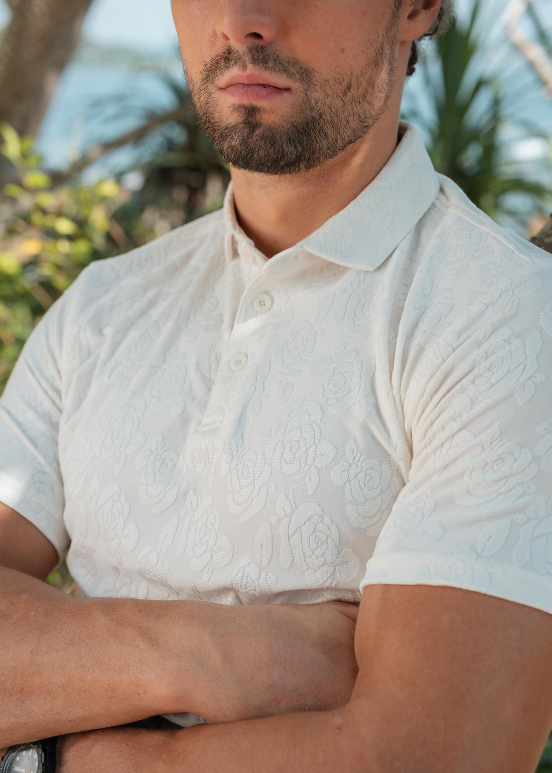 LCY | FLORAL TEXTURED POLO LCY
