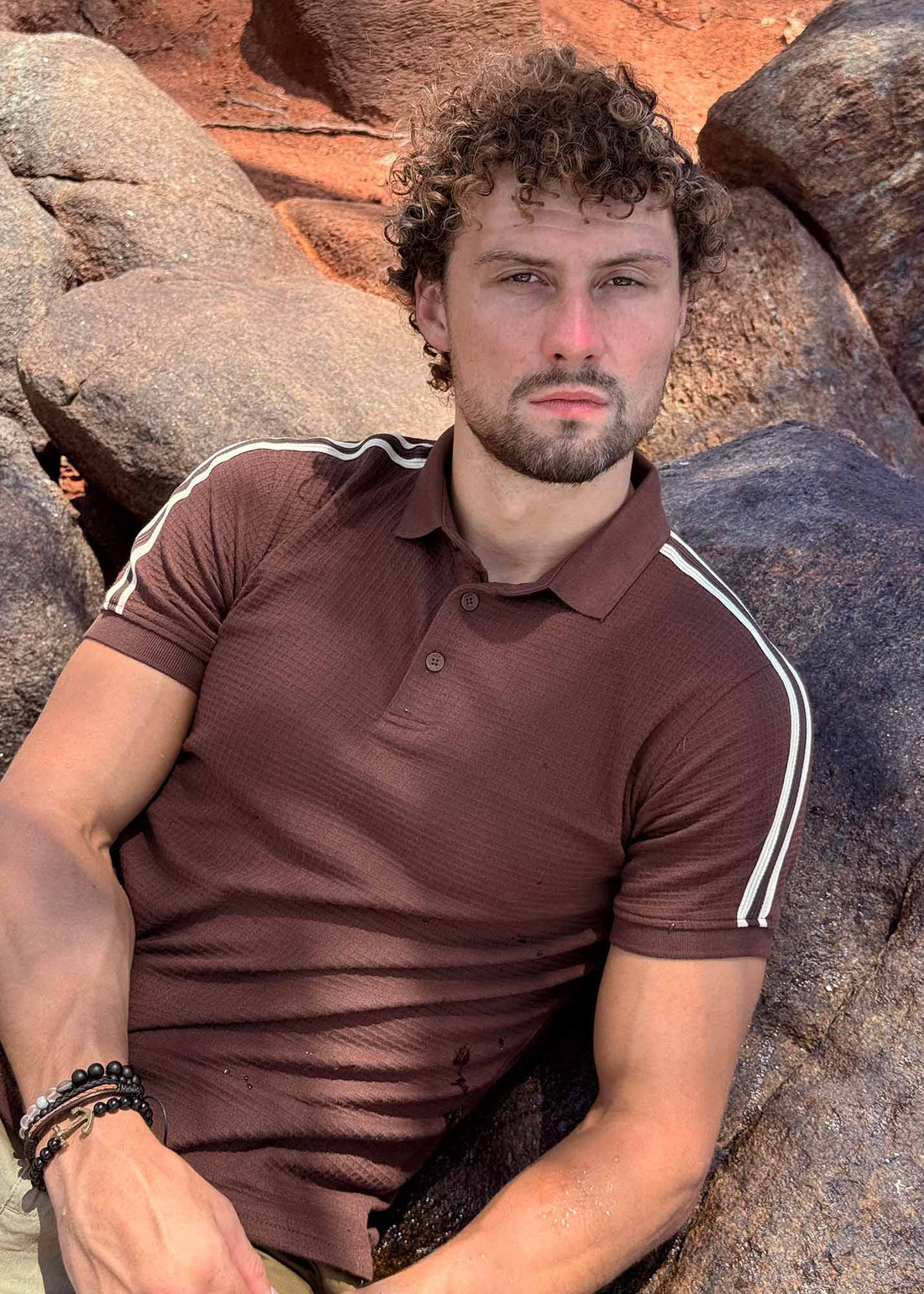 LCY | WAFFLE KNIT POLO LCY