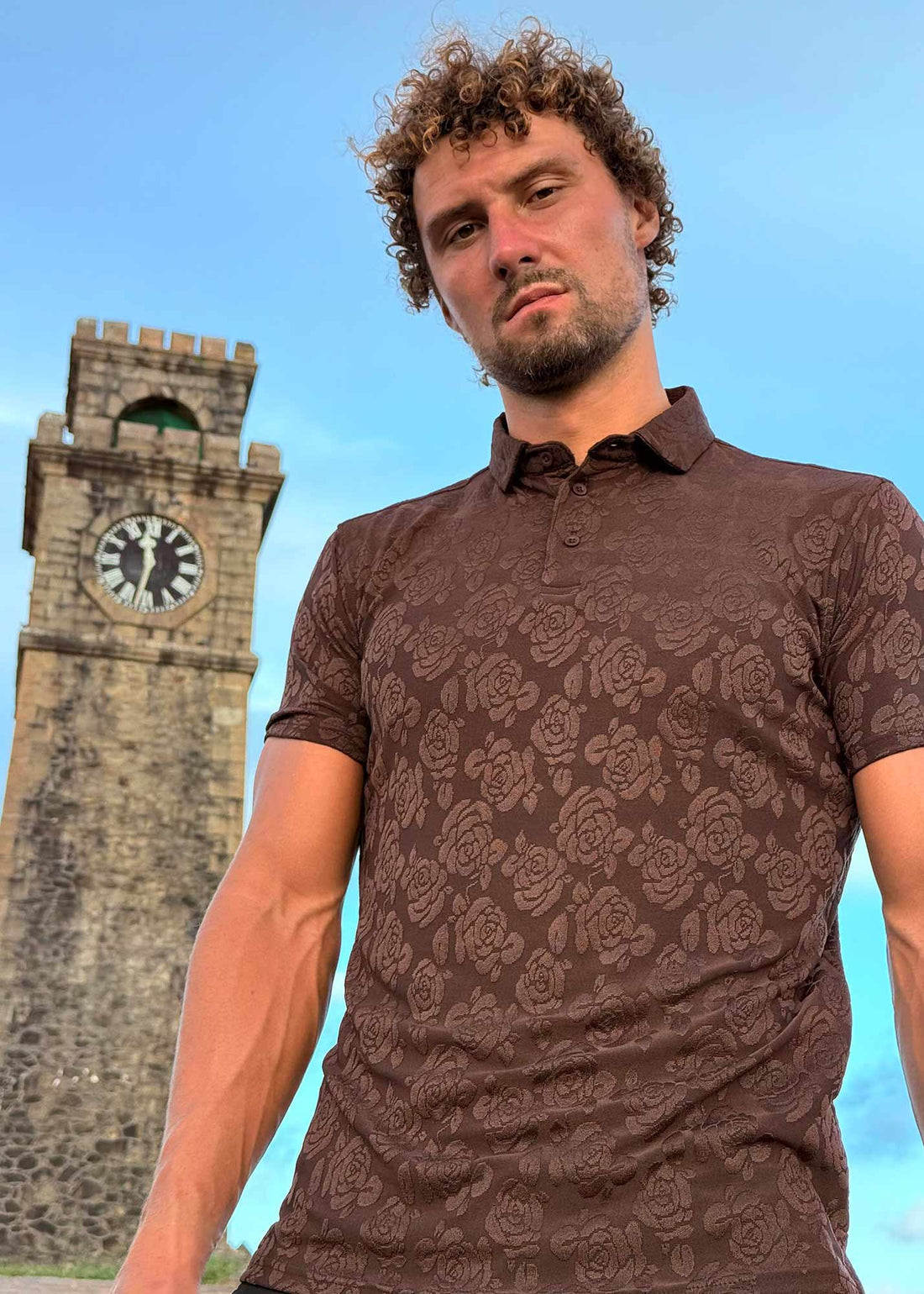 LCY | FLORAL TEXTURED POLO LCY