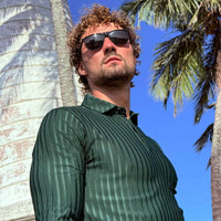 LCY | LONG SLEEVE TEXTURED STRIPE POLO LCY