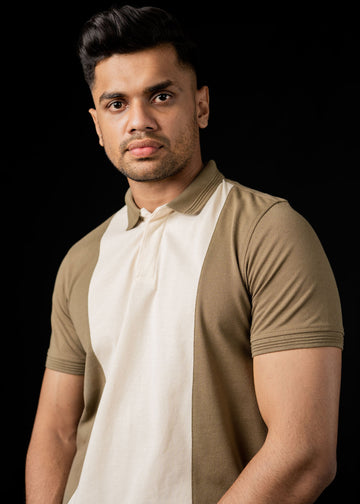 Elevated Summer Dual-Colour Retro Polo
