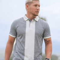 LCY | GEOMETRIC KNIT PATTERN POLO LCY