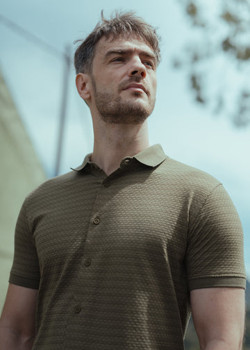 LCY | AW HONEYCOMB STRUCTURED POLO LCY