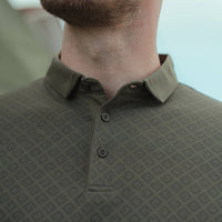 LCY | AW TONELY DARK GEOMETRIC AOP POLO LCY