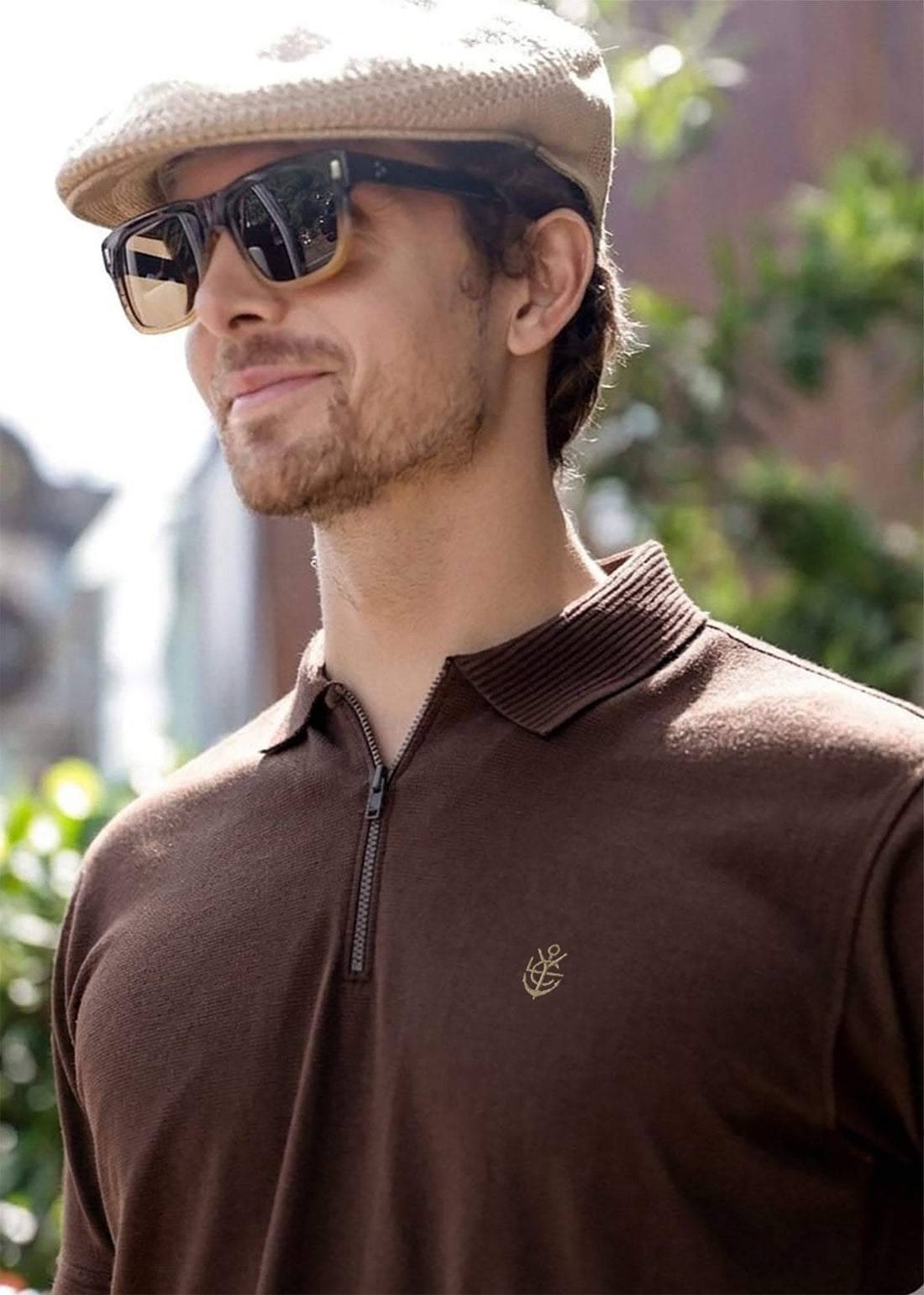 LCY | JAQUARD COLLAR ZIPPER POLO LCY