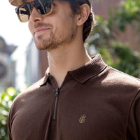 LCY | JAQUARD COLLAR ZIPPER POLO LCY