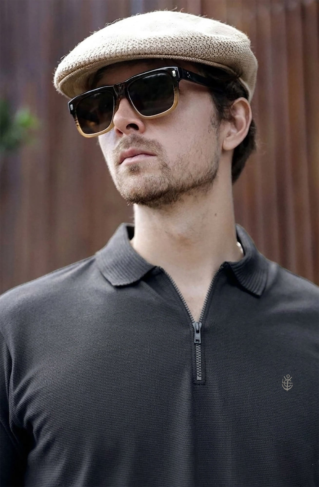 LCY | JAQUARD COLLAR ZIPPER POLO LCY