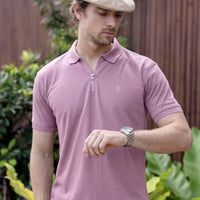 LCY | JAQUARD COLLAR ZIPPER POLO LCY