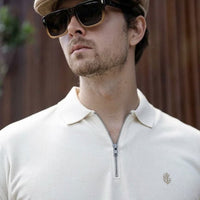 LCY | JAQUARD COLLAR ZIPPER POLO LCY