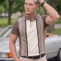 LCY | DUAL SHADE CONTRAST VERTICAL STRIPE POLO LCY