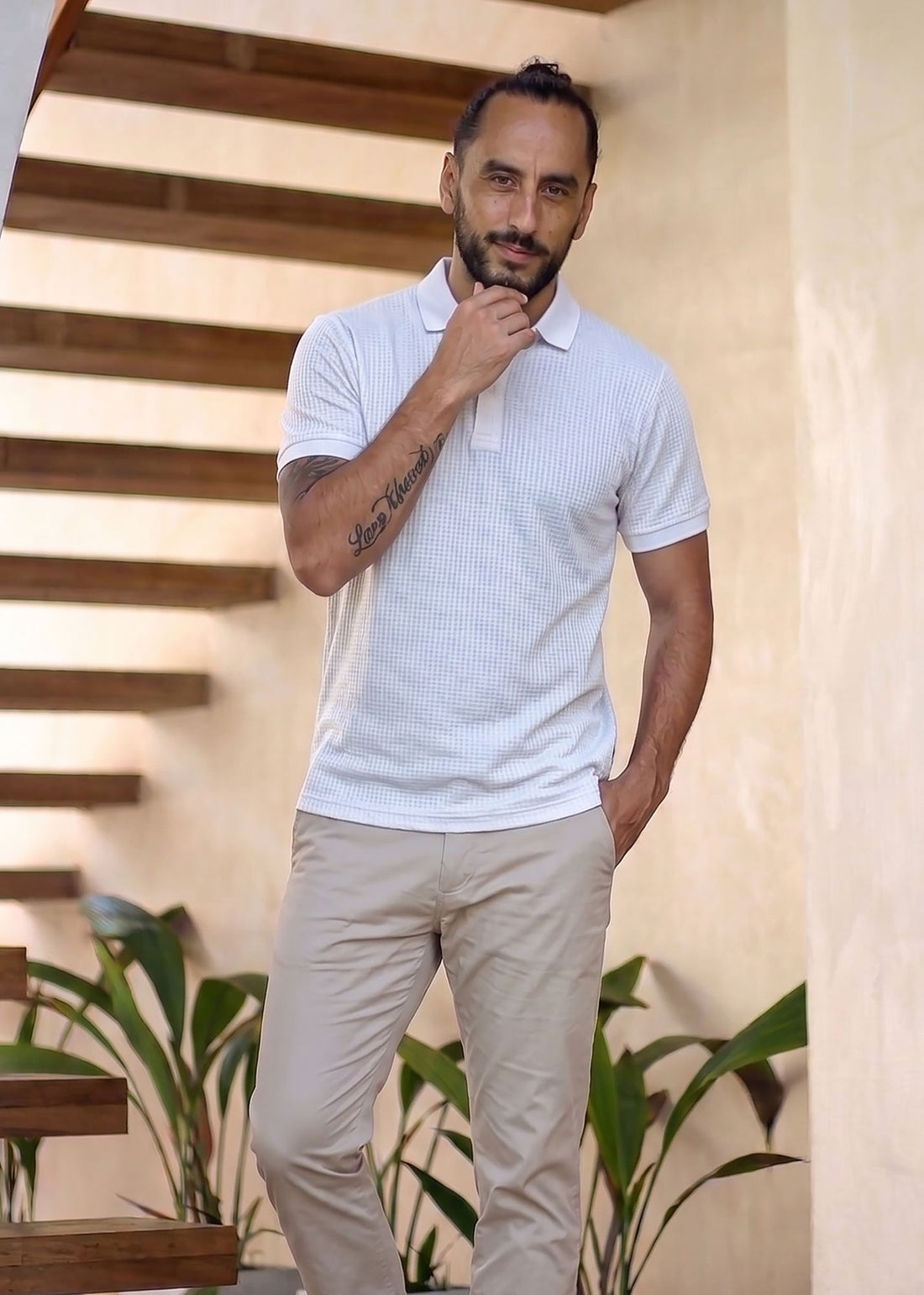LCY | TEXTURED WAFFLE POLO LCY