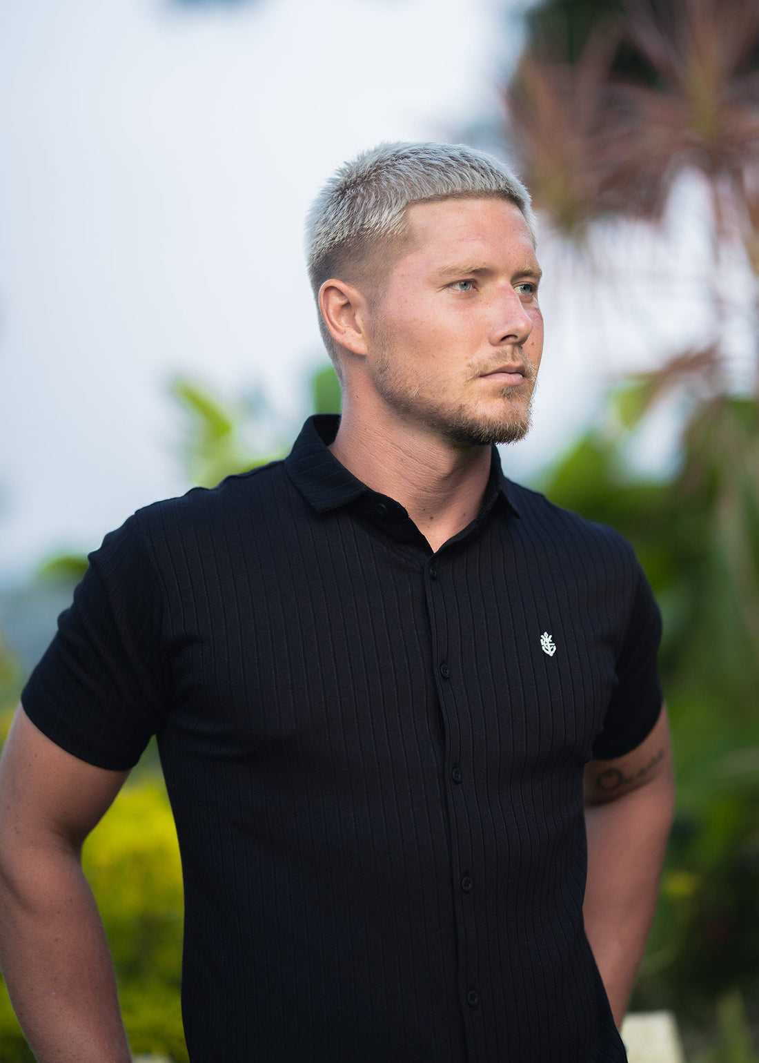 LCY | STRUCTURED VERTICAL STRIPE HYBRID SHIRT LCY