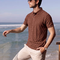 LCY | GEOMETRIC TEXTURED PATTERN POLO LCY