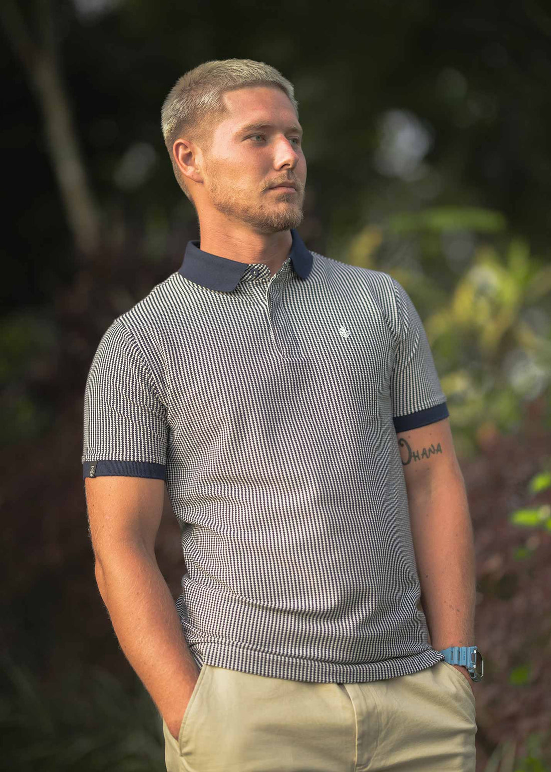 LCY | MICRO GEOMETRIC PATTERN POLO LCY