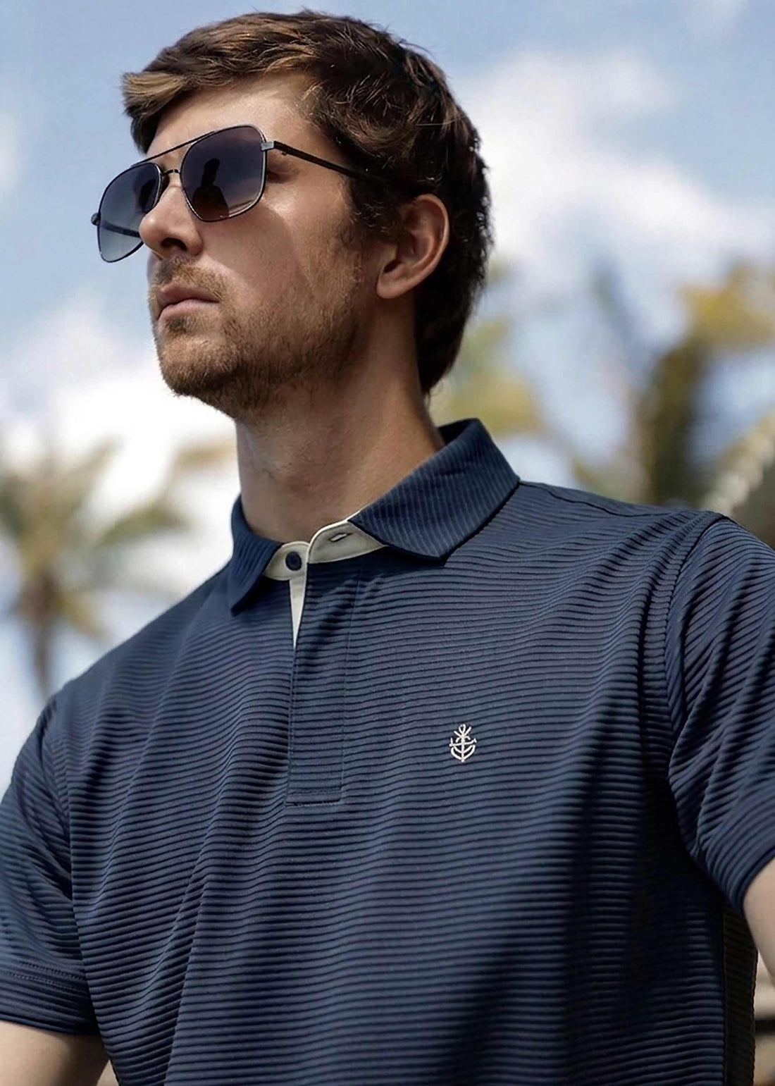 LCY | SATIN STRIPED POLO LCY