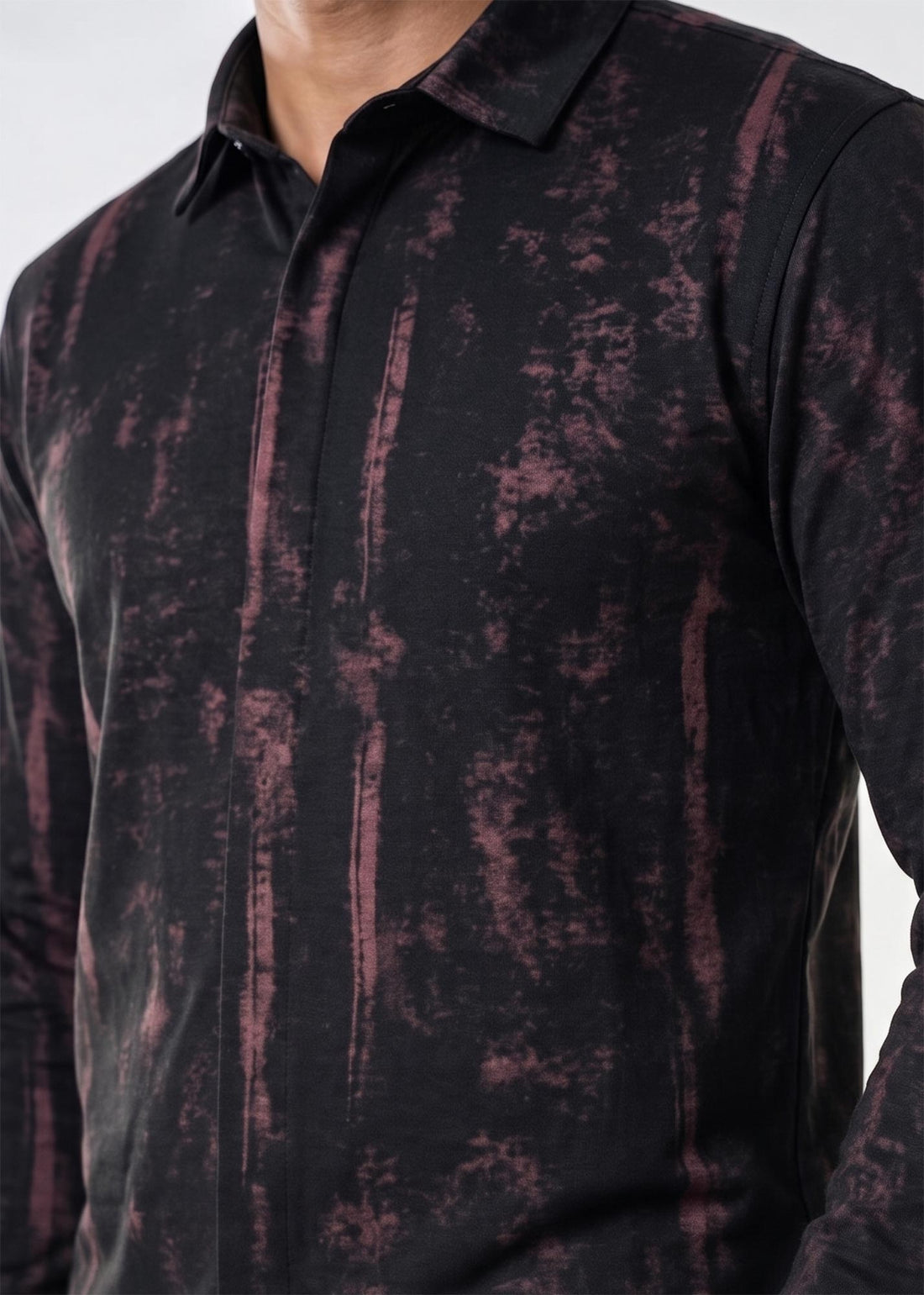 LCY | WASHED STRIPE EFFECT HYBRID SHIRT LCY