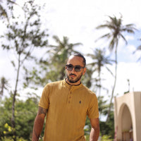 LCY | STRUCTURED MANDARIN COLLAR POLO LCY