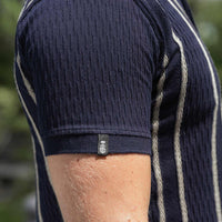 LCY | CONTRAST VERTICAL TEXTURE STRIPE POLO LCY
