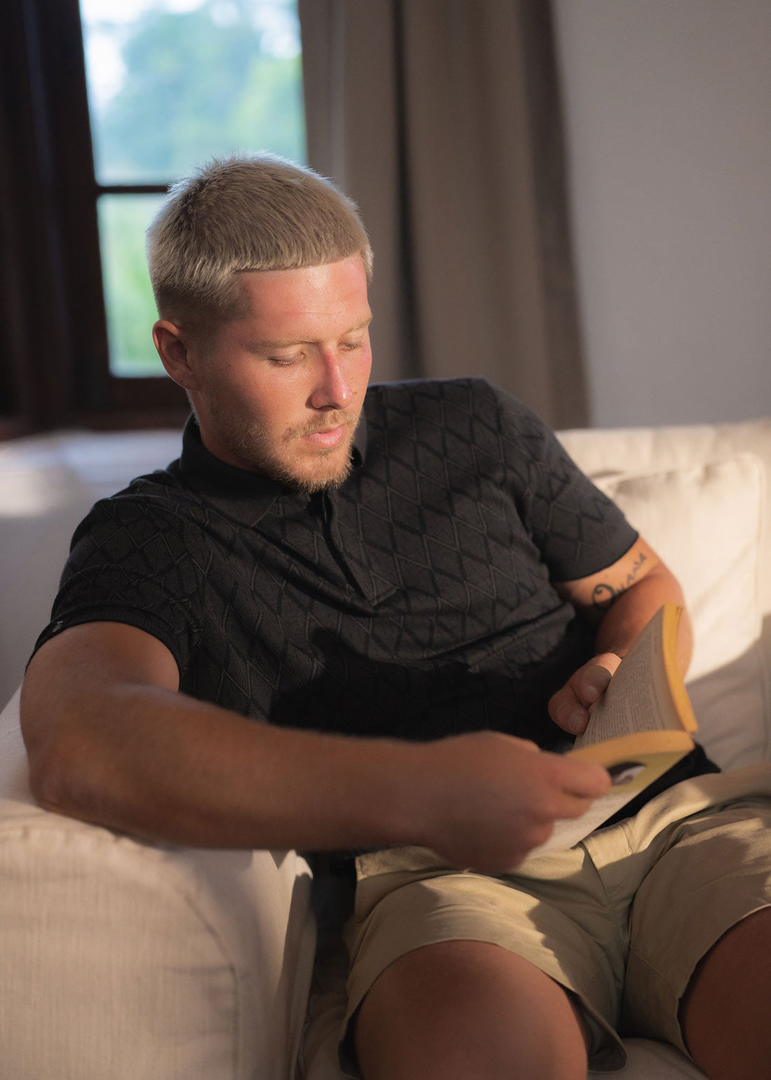 LCY | DIAMOND TEXTURED AOP POLO LCY