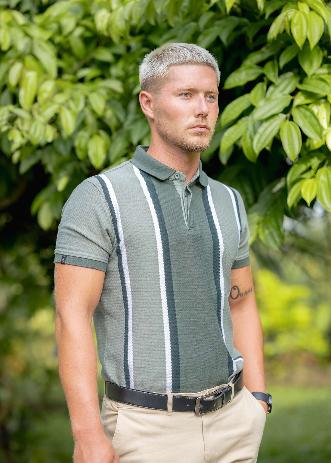 LCY | VERTICAL CONTRAST STRIPE POLO LCY