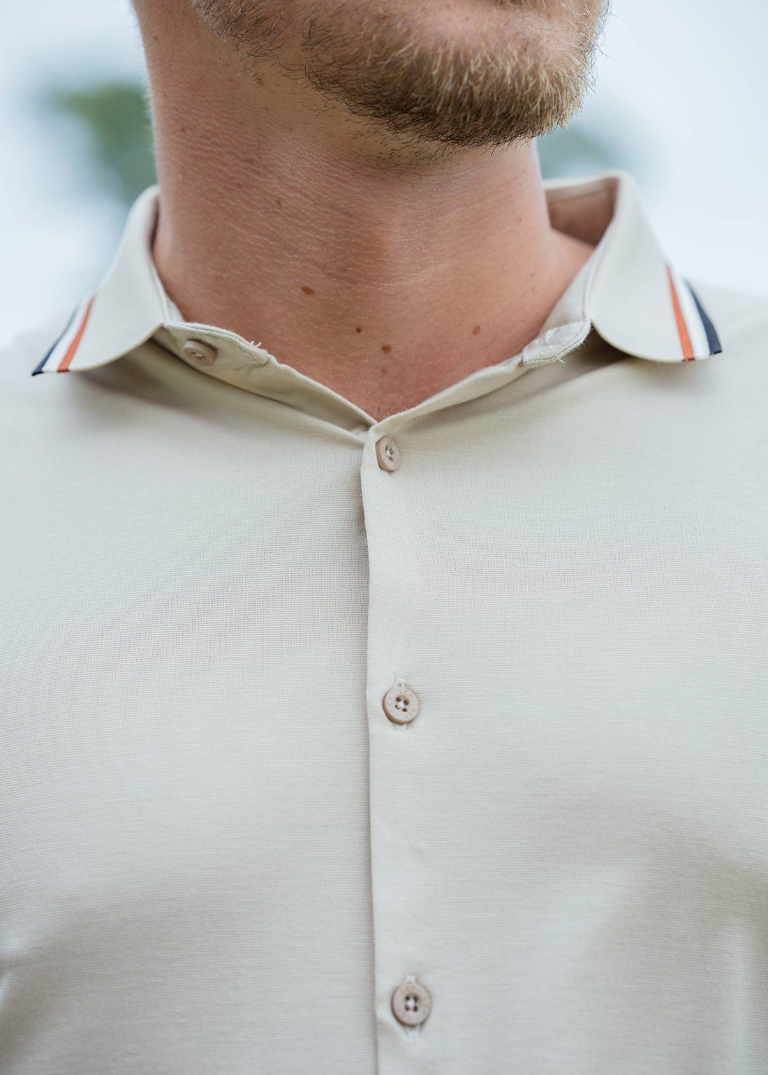 LCY | CONTRAST TIPPING LONG SLEEVE HYBRID SHIRT LCY