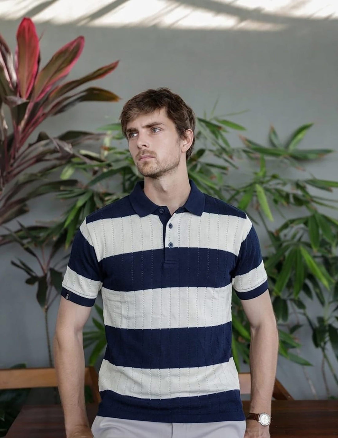 LCY | STRUCTURED RUGBY STRIPE POLO LCY