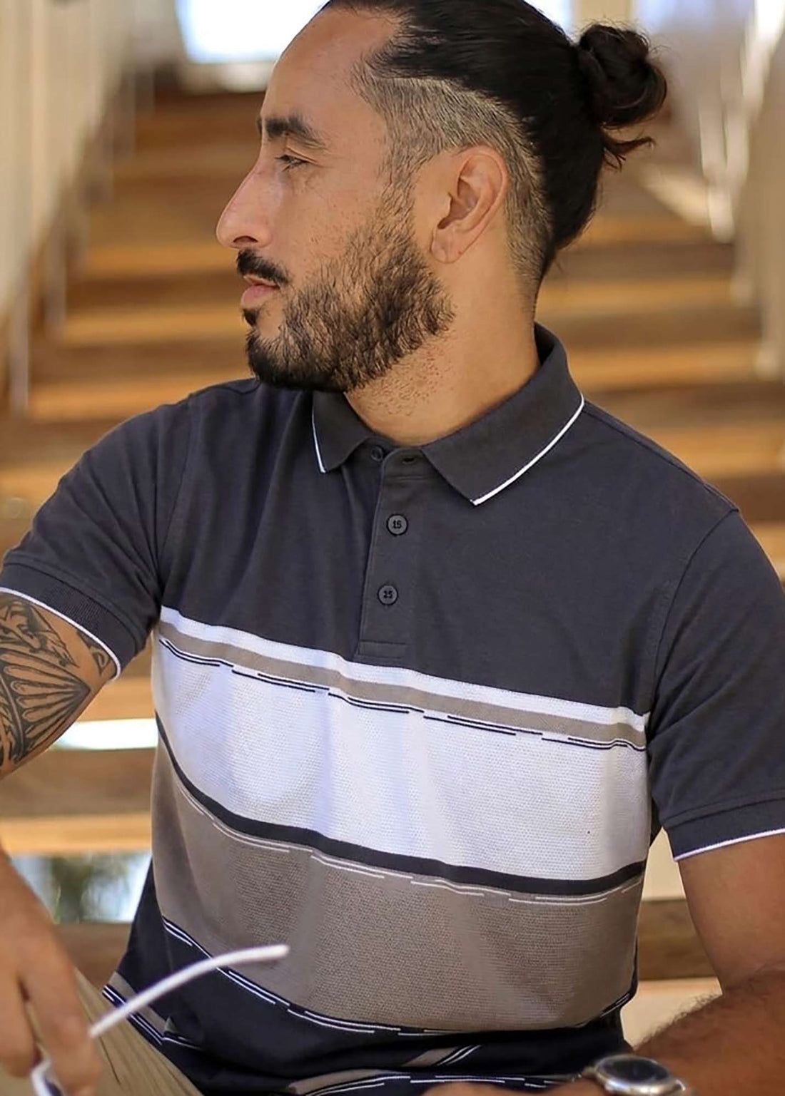 LCY | CONTRAST SUBLINE PANEL POLO LCY