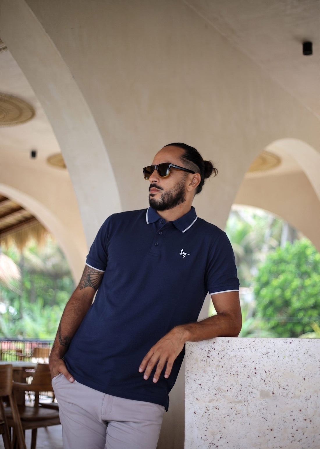 LCY | WAFFLE TEXTURED TENCEL POLO LCY