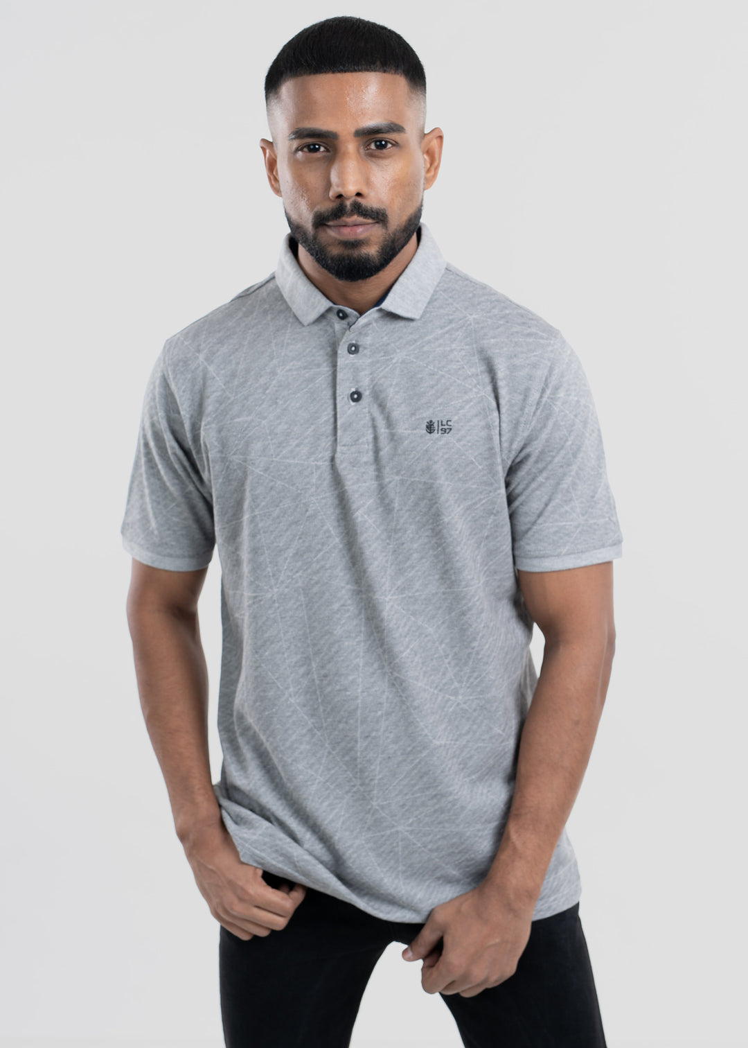 LCY | Elevated Summer Abstract Print Polo LCY