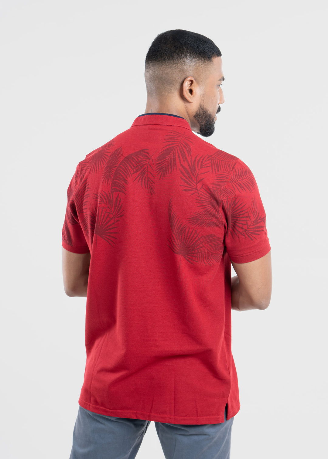 Elevated Summer Mandarin Collar AOP Polo LCY