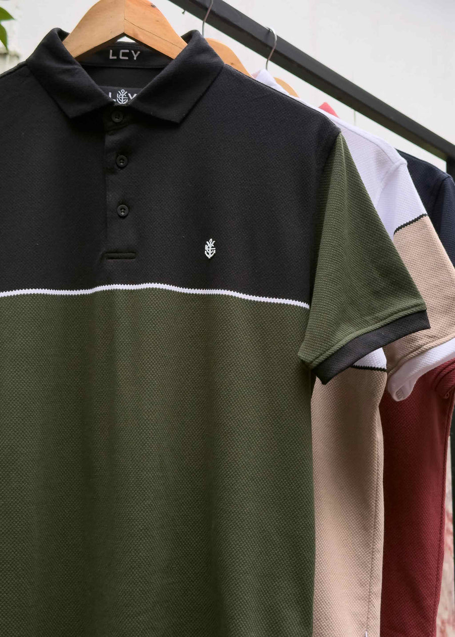 LCY | CONTRAST SUB-LINE DUAL SHADE POLO LCY