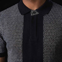 LCY | GEOMETRIC KNIT PATTERN POLO LCY
