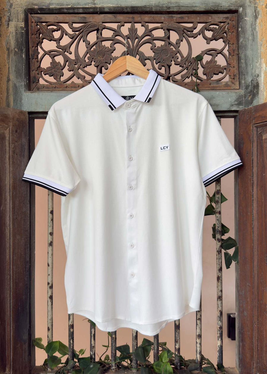 LCY | SHORT SLEEVE TENCEL HYBRID SHIRT LCY