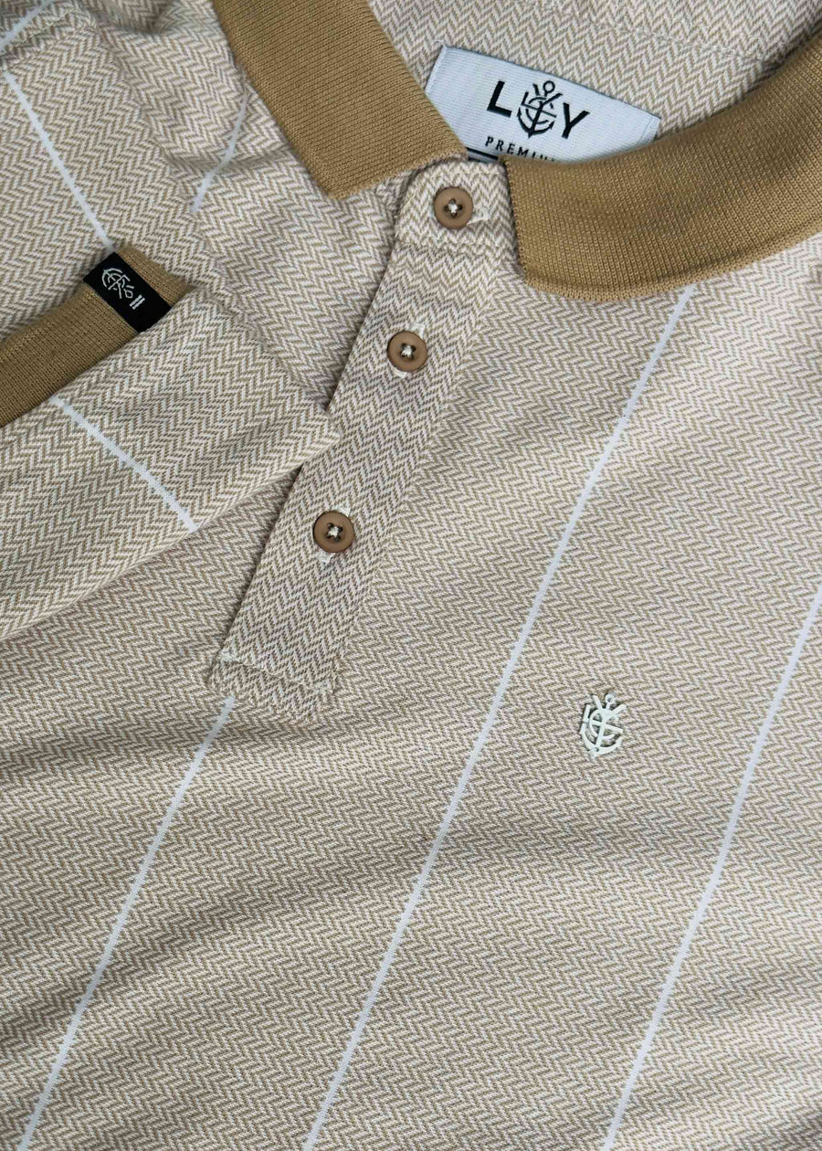 LCY | TONELY DARK STRIPE AOP POLO LCY