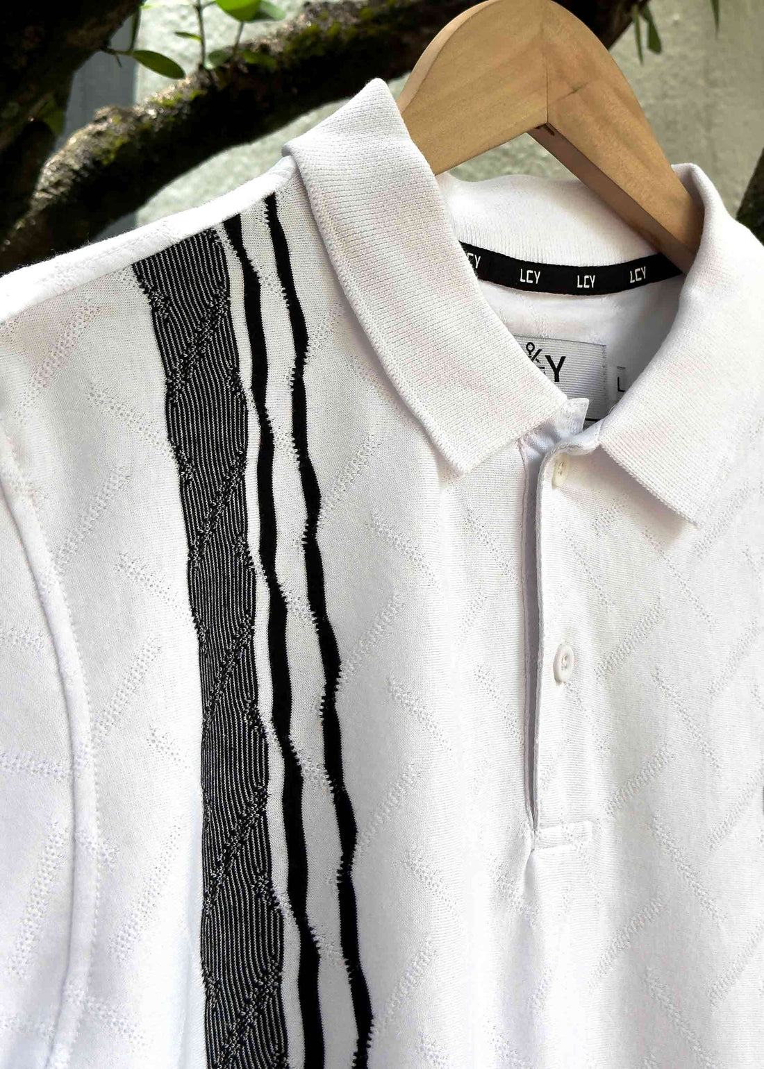 LCY | CONTRAST VERTICAL STRIPE POLO LCY